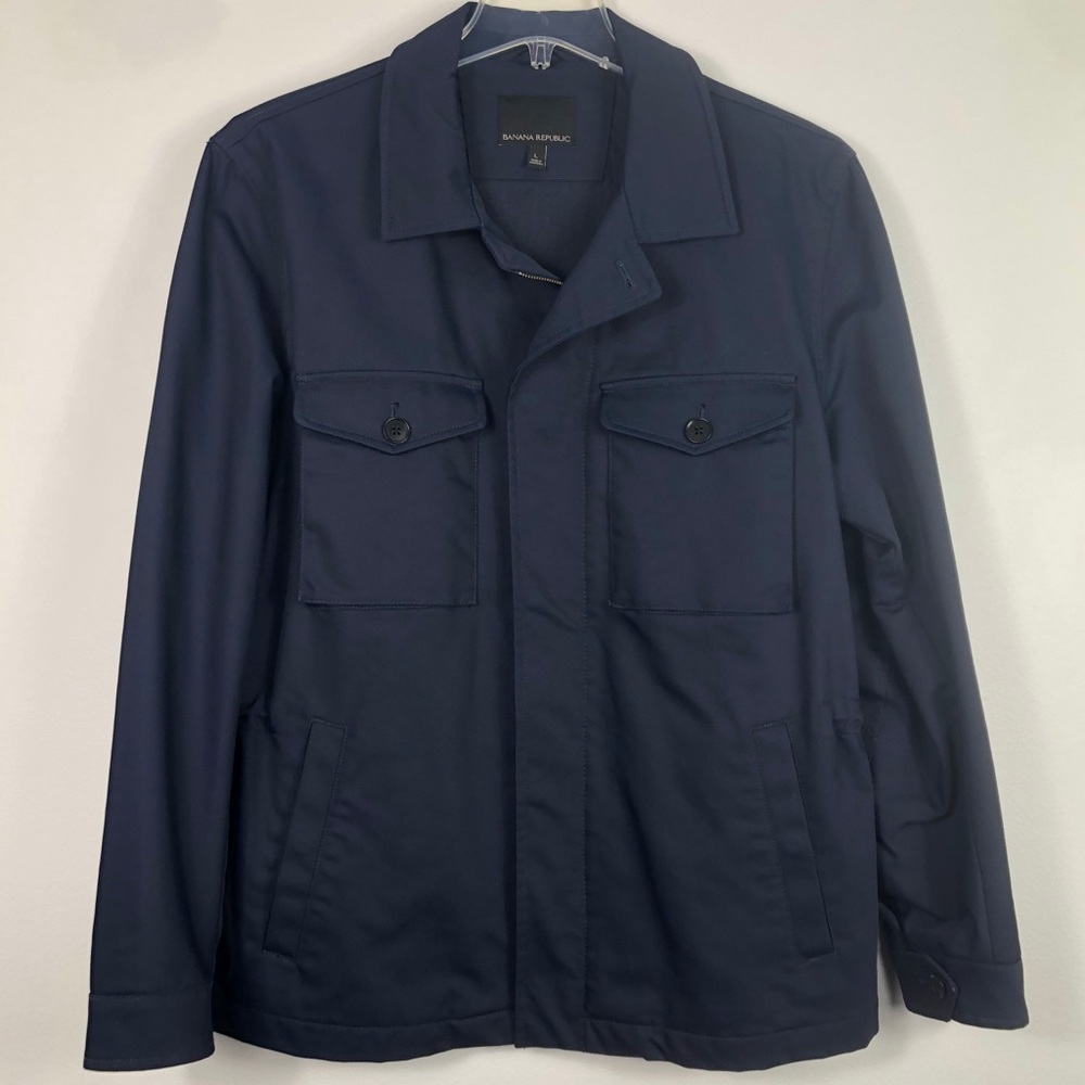 Banana Republic Men’s Navy Rain Resistant Lined Jacket Size Large